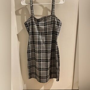 Black and White Plaid Women's Dress